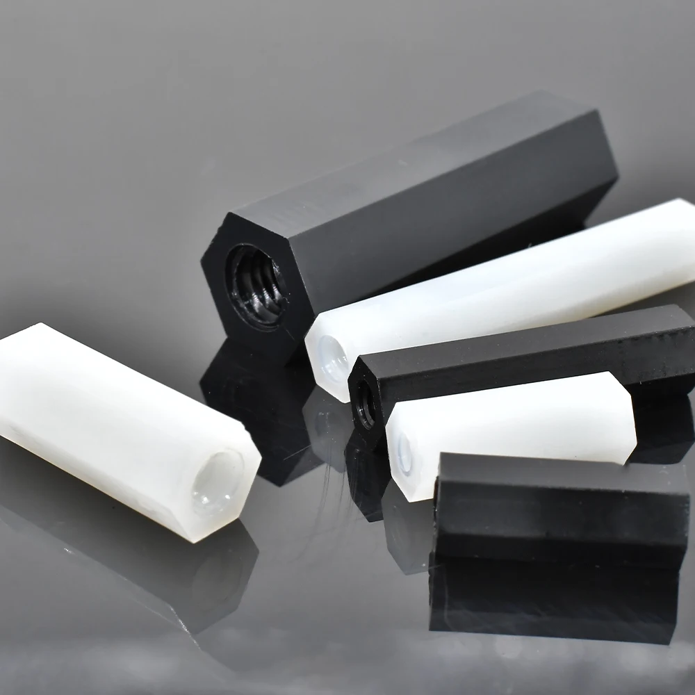 M2 M2,5 M3 M4 M5 M6 Schwarz/Weiß Nylon Sechskant Innengewinde – Bild 4