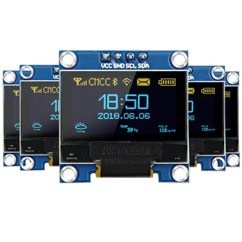 0,96 Zoll I2C OLED-Anzeigemodul mit 4 Pins 128 x 64 SSD1306 SH1106 OLED-Bildschirm für Arduino ESP32 Raspberry