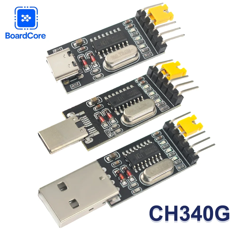 CH340G CH340 USB zu TTL UART Konvertermodul Typ-C Schnittstelle 3,3V/5V Umschaltbarer Serieller Adapter