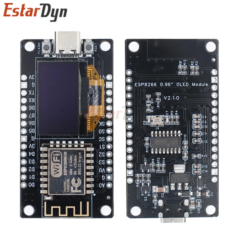 NodeMCU ESP8266 V3 Entwicklungsboard mit 0,96 Zoll OLED-Display CH340 – Bild 6