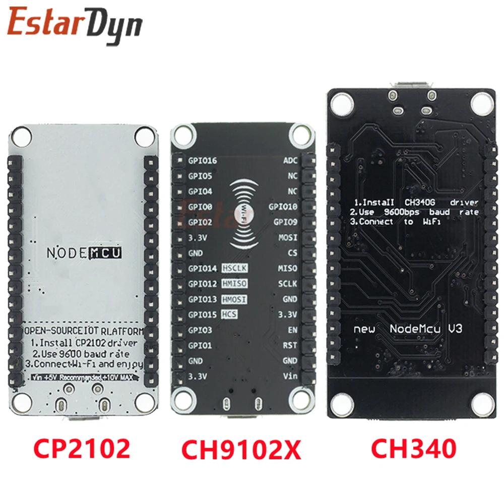 Estardyn NodeMCU ESP8266 Entwicklungsboard V2/V3, ESP-12E CH340/CP2102 – Bild 2