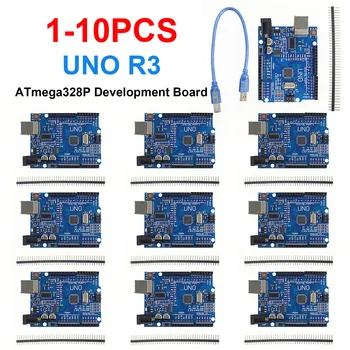 UN0 R3 Entwicklungsboard ATmega328P CH340 CH340G für Arduino UNO R3 mit geradem Stiftleistenanschluss