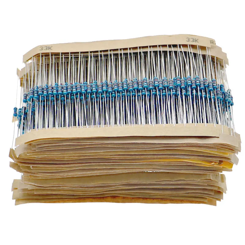 130 Werte 1/4W 0,25 W 1%(1R - 3M) metall Film Widerstände (2600 Stück) – Bild 2