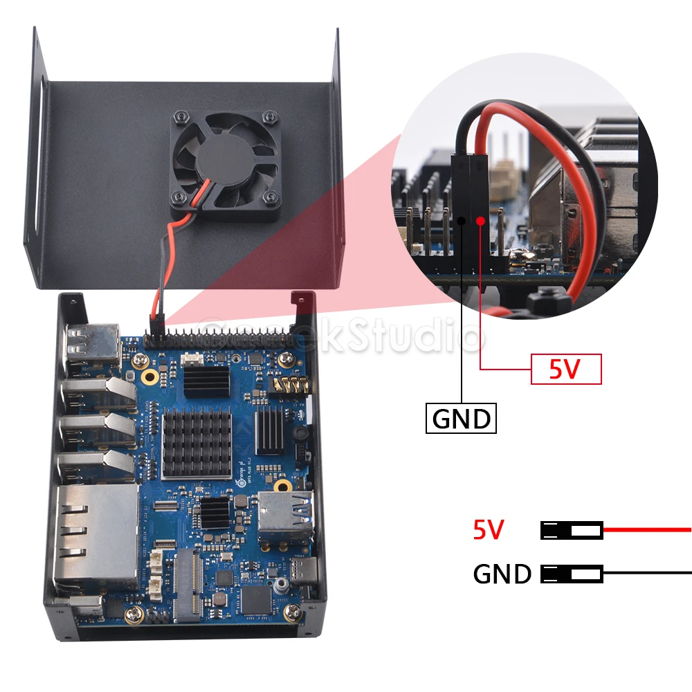 Orange pi 5 plus Metalls chutz hülle mit geräuscharmen – Bild 4