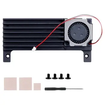 Gehäuse aus Aluminiumlegierung mit Kühlkörper und Kühlventilator, speziell für Orange Pi Zero 3W entwickelt