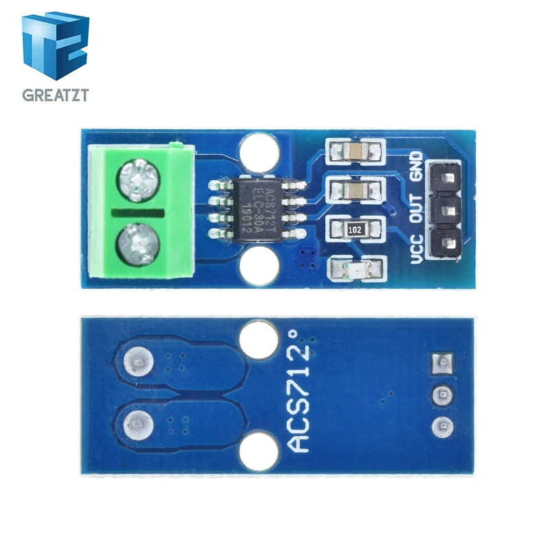 GREATZT 1/2/5PCS ACS712 5A 20A 30A Range Hall Strom Sensor Modul – Bild 4