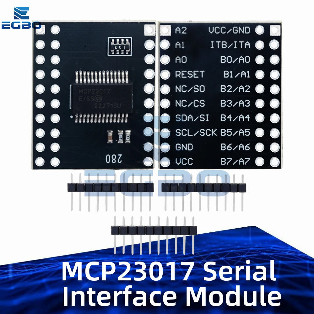 MCP23017 MCP23S17 I/O-Erweiterungsmodul - 16-Bit-I2C/SPI-Schnittstelle für Arduino-Elektronik-DIY