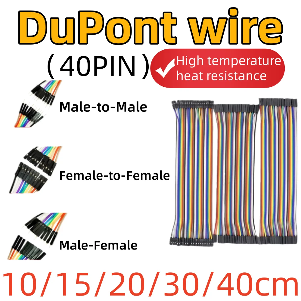 Dupont Line 10 cm 20 cm 30 cm 40 Pin Stecker auf Stecker + Stecker – Bild 4