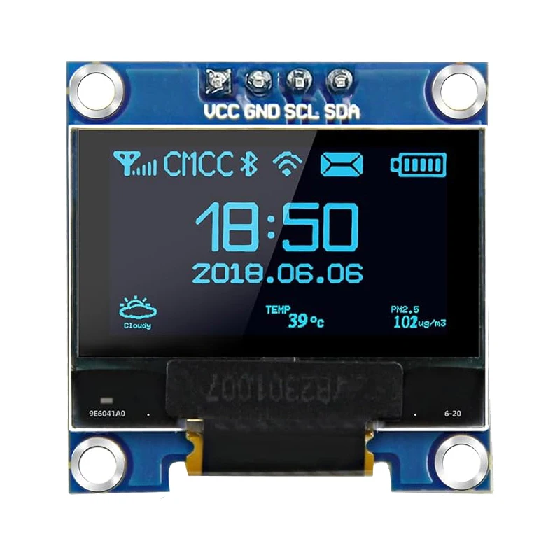 0,96 Zoll OLED-Anzeigemodul 128 x 64 SSD1306 leuchtende (5 Stück) – Bild 2