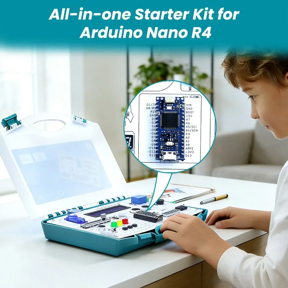 Elecrow All-in-One Arduino Nano R4 Starter Kit 16 Module 20 Tutorials – Bild 2