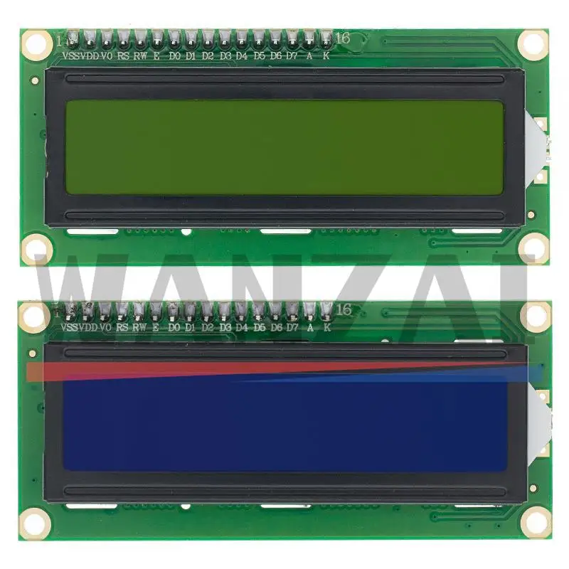 LCD1602 1602 LCD Modul Blau/Gelb Grün Bildschirm 16x2 Zeichen LCD – Bild 4