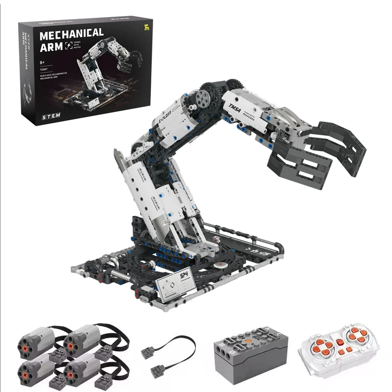 Mehrachsiger mechanischer Arm, programmierbare Bausteine, 5-in-1-Roboter, ferngesteuertes Spielzeug
