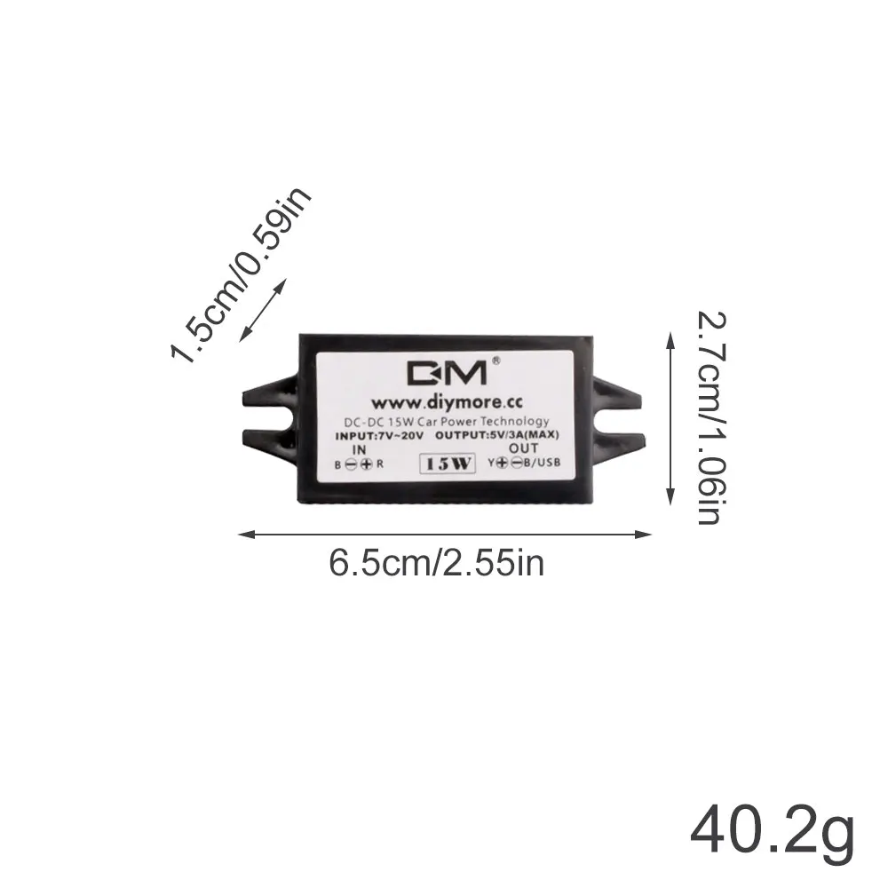 10W 15W 24W 12V auf 5V 2A 3A DC-DC Step Down Buck Converter Netzteil – Bild 6