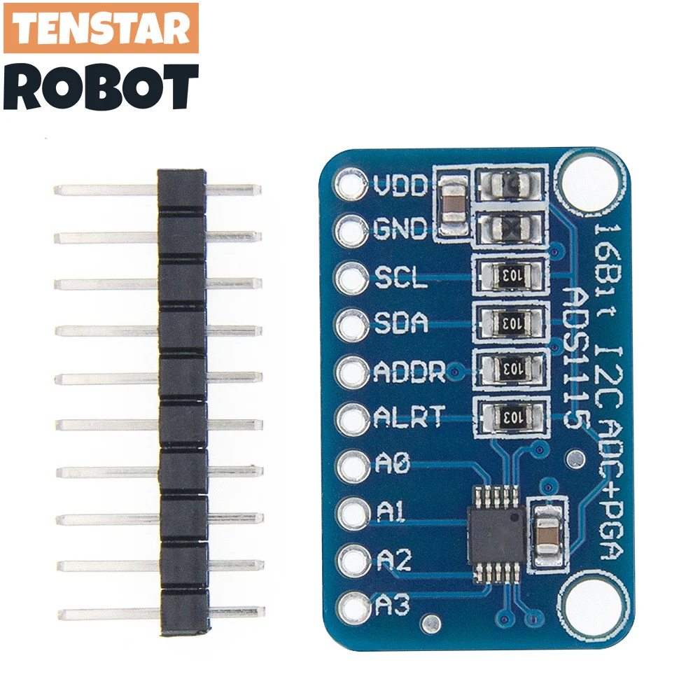 16-Bit-I2C ADS1115-Modul ADC 4-Kanal mit Pro Gain-Verstärker – Bild 2