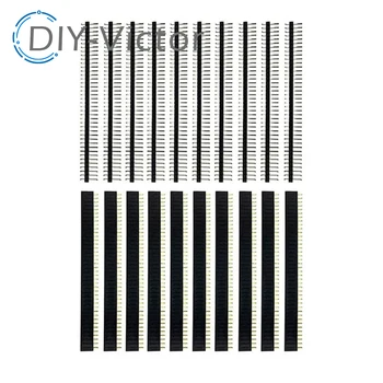 10 pairs 40 pin 1x40 einreihig männlich und weiblich 2,54 zerbrechlicher Stift kopf platine jst (20 Stück)