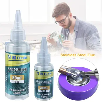 30ml 80ml Edelstahl-Flussmittel für Batterieelektroden, Schnellreparatur, Reinigungsfreies Löten, Flüssiges
