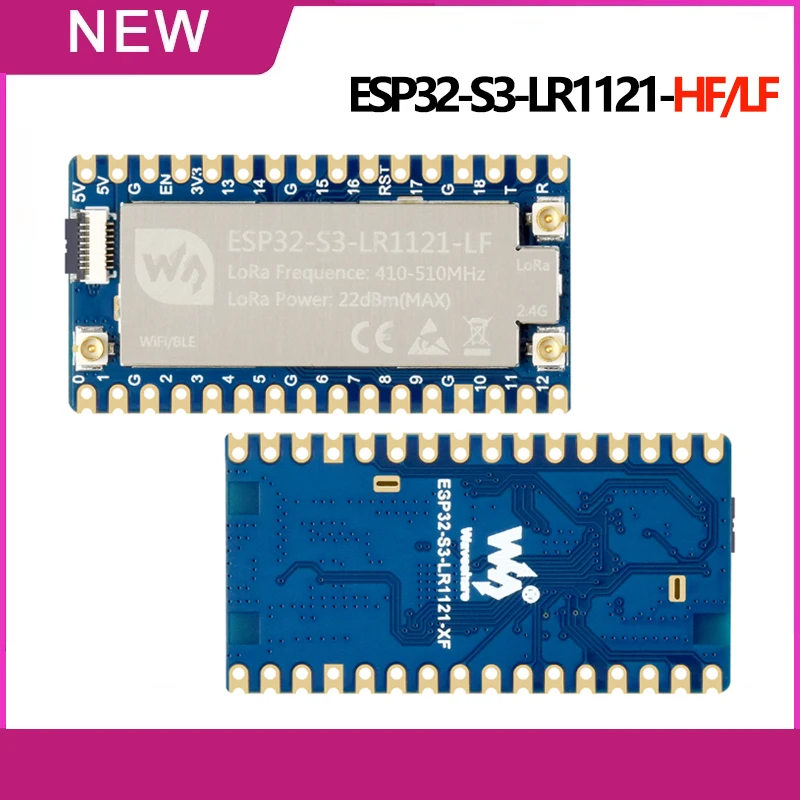Waveshare ESP32-S3 LoRa Entwicklungsboard LR1121 RF-Chip der Dritten Generation mit Unterstützung
