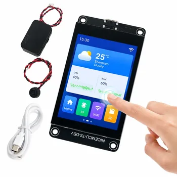 ESP32 2,8 Zoll IPS Kapazitiver Touchscreen-Display Entwicklungsboard WiFi UART LVGL mit Lautsprecher