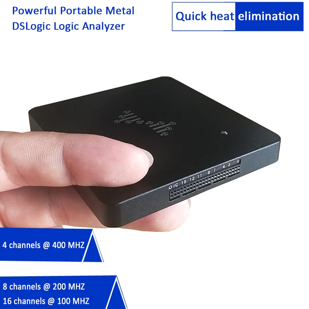DreamSourceLab DSLogic Plus Tragbarer Metall-DSLogic Logikanalysator 16 Kanäle 100MHz USB-basierter