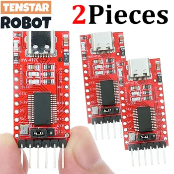 TENSTAR 2 Stück FT232RL Typ-C USB 3,3 V 5,5 V auf serielles TTL-Adaptermodul FT232 USB auf TTL 232 für Pro