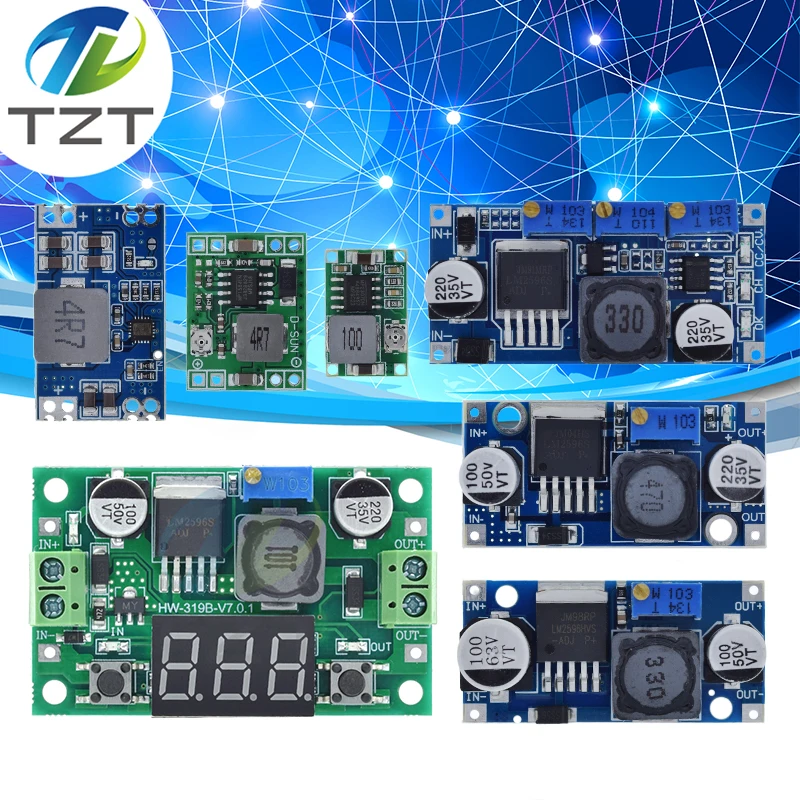 LM2596s DC-DC Step-down-Stromversorgungsmodul 3A Einstellbares Step-down-Modul LM2596 Spannungsregler 24V 12V