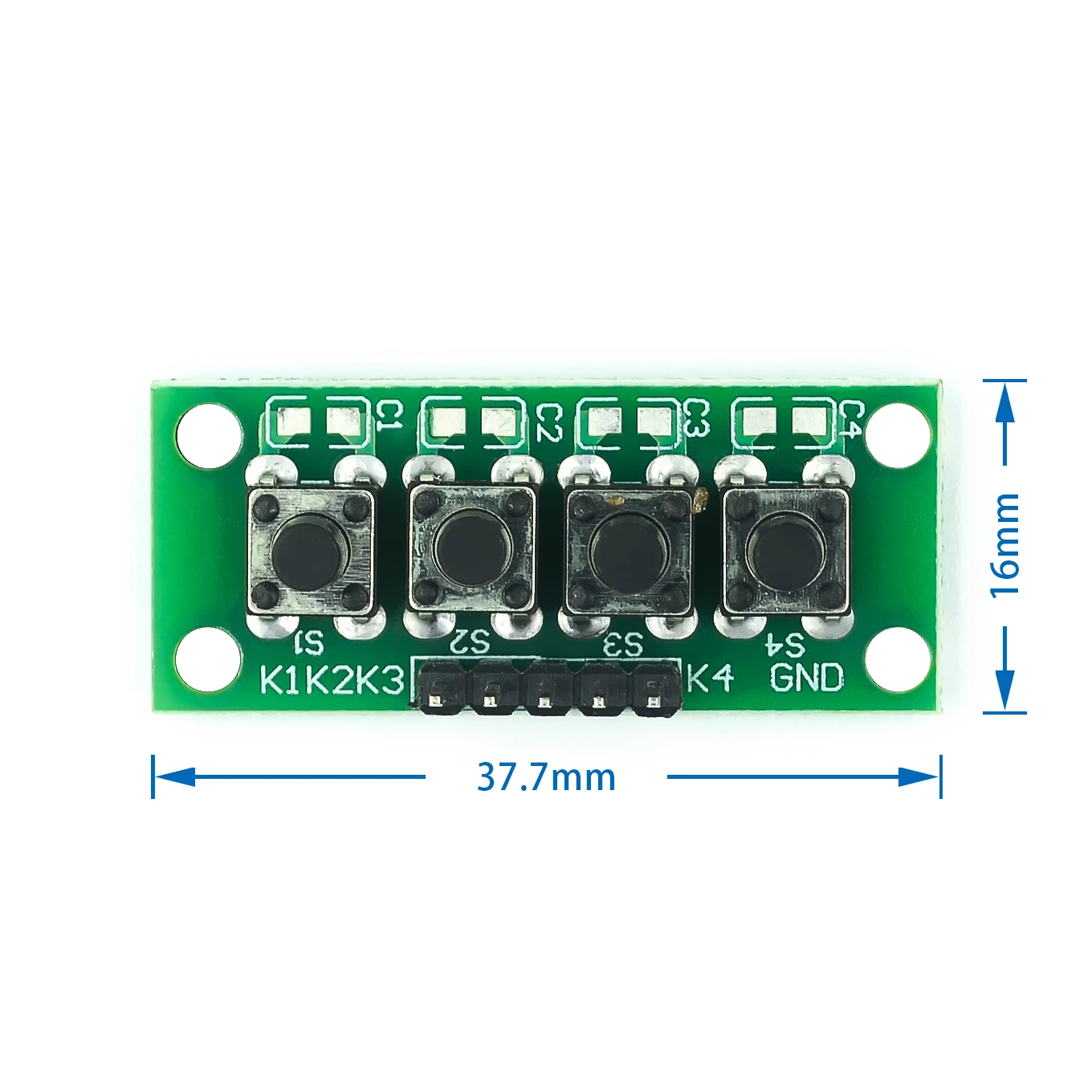 DIY Kit 1x4 4 unabhängige Tasten Tastatur Tastaturmodul Mcu – Bild 4