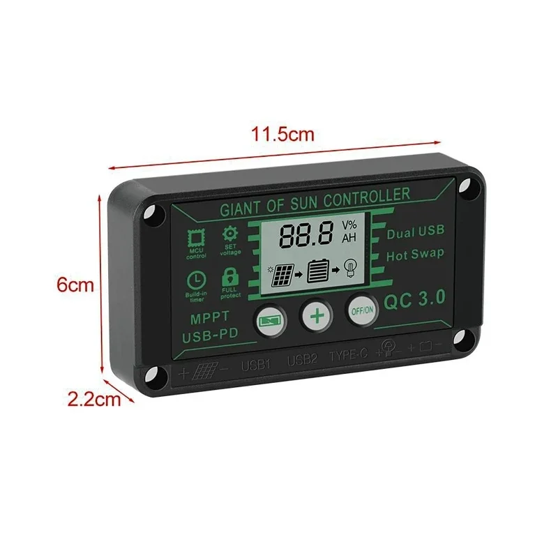 Solarladung MPPT-Controller 100A 90A 60A 30A 20A Wasserdicht 12V 24V – Bild 4