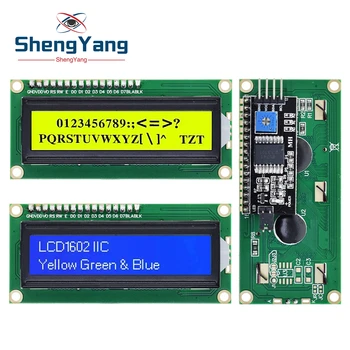 LCD1602 1602 LCD-Modul Blau/Gelb Grüner Bildschirm 16x2 Zeichen LCD-Display PCF8574T PCF8574 IIC