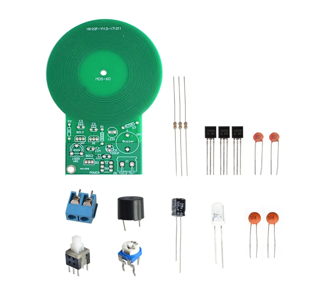 Metalldetektor DIY Metalldetektor-Set Elektronik-Bausätze Elektronische DIY-Lötübungsplatinen