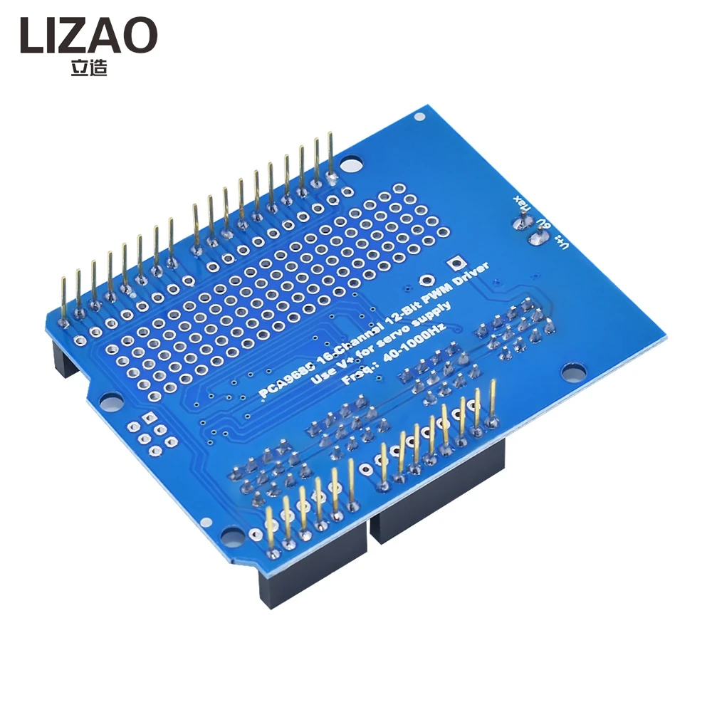 LIZAO 16-Kanal PCA9685 12-Bit PWM Servo-Motortreiber I2C Modul-Controller-Board für Arduino Uno R3 Mega