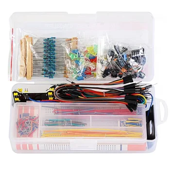 Steckbrett 830 Punkte DIY Elektronik-Komponenten Sortiment für Arduino, LED, Jumper-Kabel, Widerstände