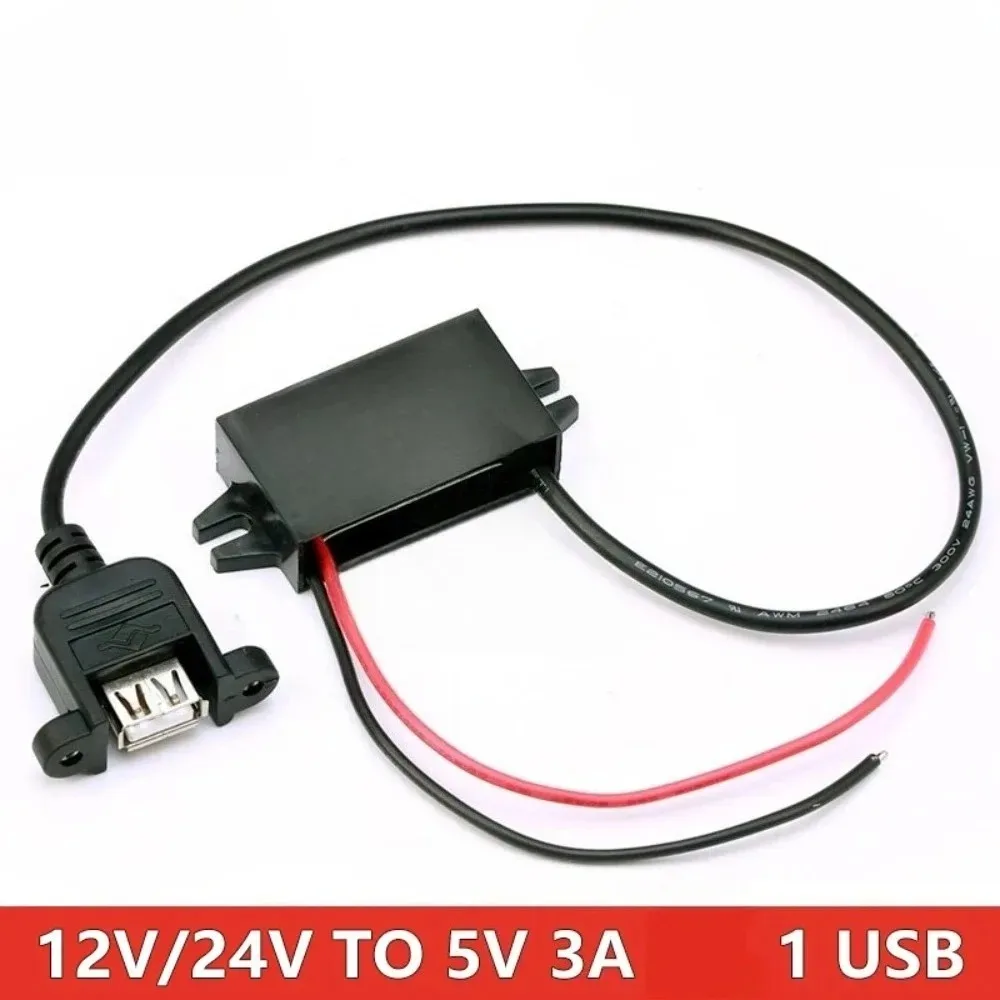 12V 24V bis 5V 3A Netzteil Typ-C USB DC-DC Auto Stromrichter Adapter – Bild 6