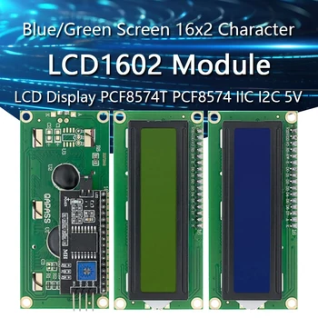 LCD1602 1602 LCD-Modul Blau/Gelb Grüner Bildschirm 16x2 Zeichen LCD-Display PCF8574T PCF8574 IIC