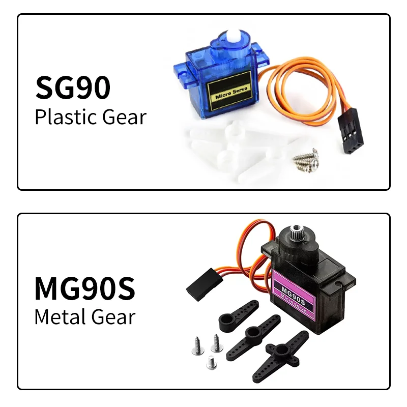 SG90 MG90S 9G Micro Servo Motor 5V 180 ° 360 ° Digitales (2 Stück) – Bild 3