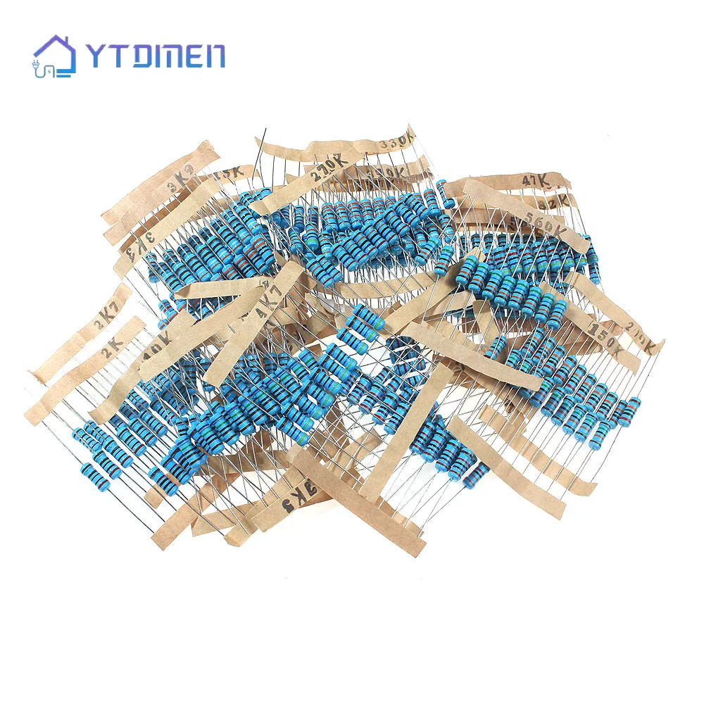 Metallfilm-Widerstandsset 1/2W 1W 30 Werte 0,1R~750R (300 Stück) – Bild 6