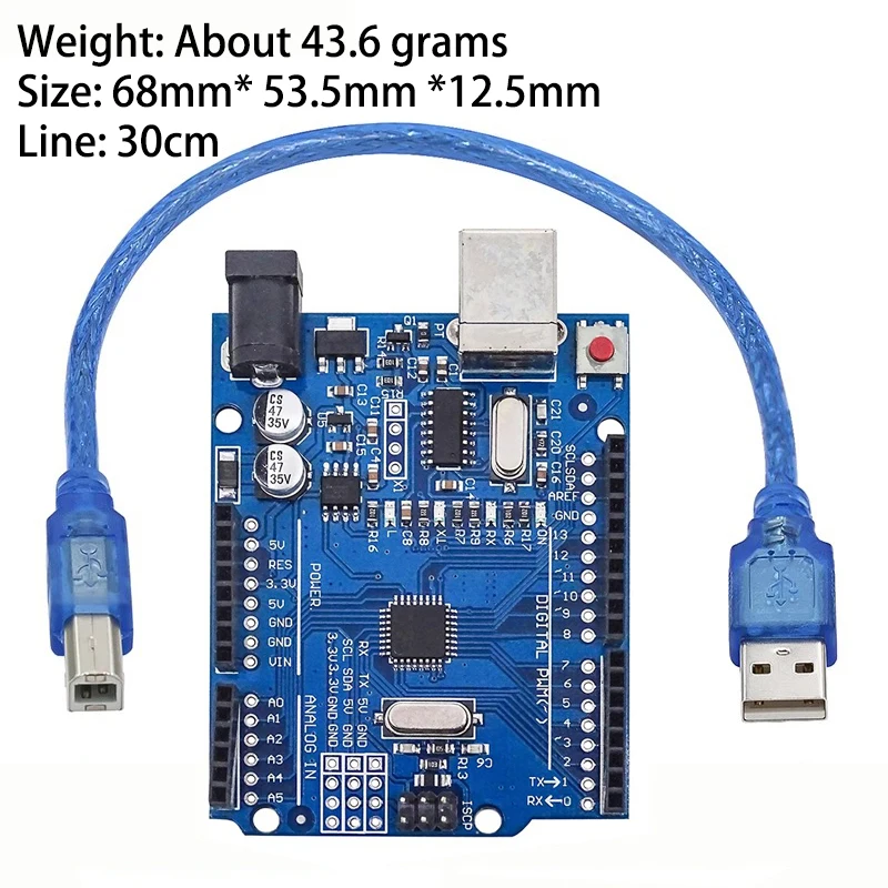 UNO R3 (CH340G) MEGA328P für Arduino UNO R3 + USB KABEL ATMEGA328P-AU Entwicklung Board 16Mhz TYPE-C