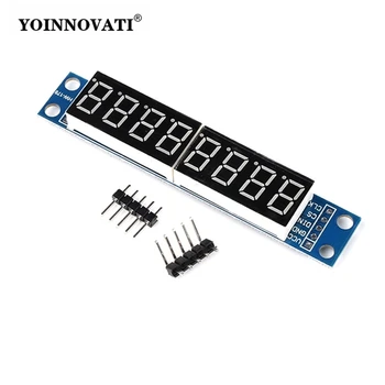 MAX7219 LED-Punktmatrix 8-stelliges Digitalanzeige-Steuermodul für Arduino 3,3V 5V Mikrocontroller Serieller