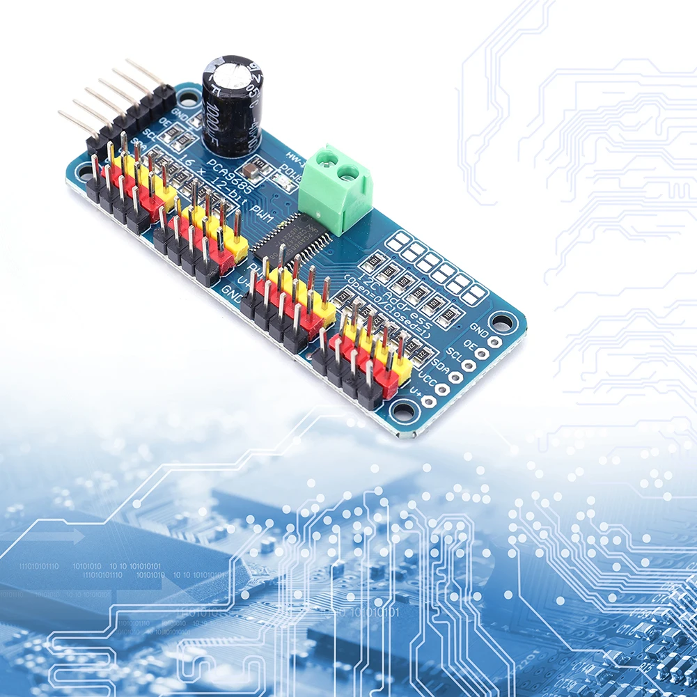 PCA9685 Roboter-Controller, IIC-Schnittstelle, 16 Kanäle, 12 Bit, PWM – Bild 6