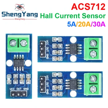 TZT Hall-Stromsensoren-Modul ACS712-Modul 5A 20A 30A Hall-Stromsensoren-Modul 5A/20A/30A ACS712