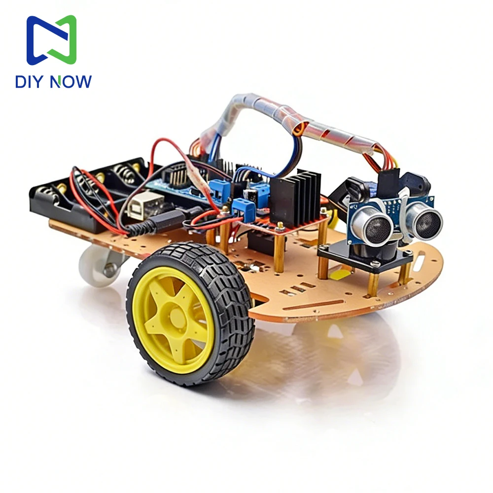 Ultraschall-Hindernisvermeidungs-Auto Smart Car DIY-Kit Programmierbares Ferngesteuertes Roboter-Auto-Kit