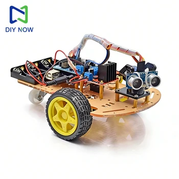Ultraschall-Hindernisvermeidungs-Auto Smart Car DIY-Kit Programmierbares Ferngesteuertes Roboter-Auto-Kit