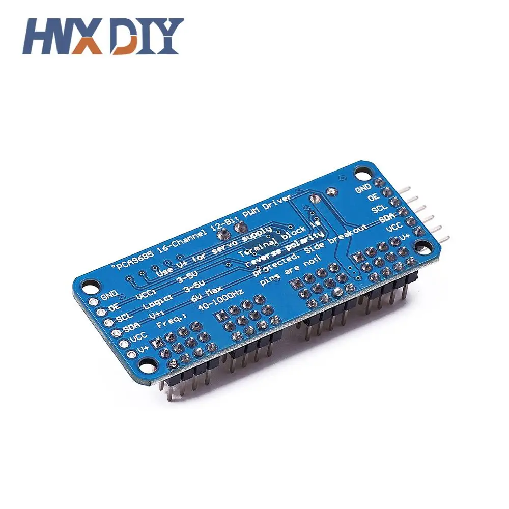 PCA9685 16-Kanal 12-Bit-PWM-Servomotortreiber I2C-Modul Roboter – Bild 6