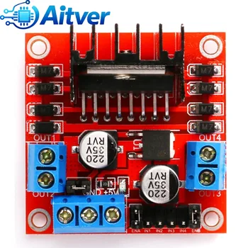 L298N Dual H-Brücke Motor Treiber Modul DC/Schrittmotor Controller Board für Arduino, ESP32, Roboter Auto, DIY