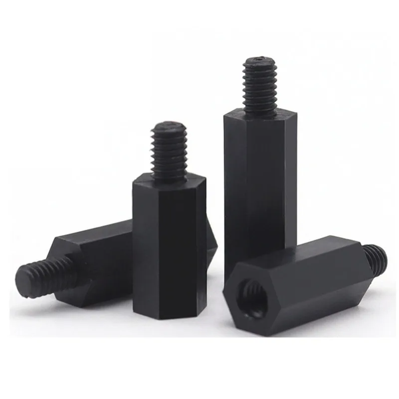 M2 M2.5 M3 M4 M5 M6 Schwarze Nylon-Abstandsschrauben aus Kunststoff – Bild 6