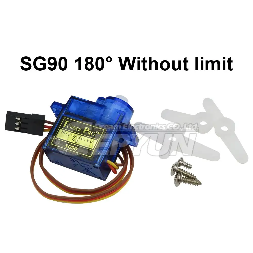 SG90 MG90S MG945 MG946 MG995 MG996 180-Grad-Servo-Metallgetriebe für Modellhubschrauber-Boot für Arduino UNO