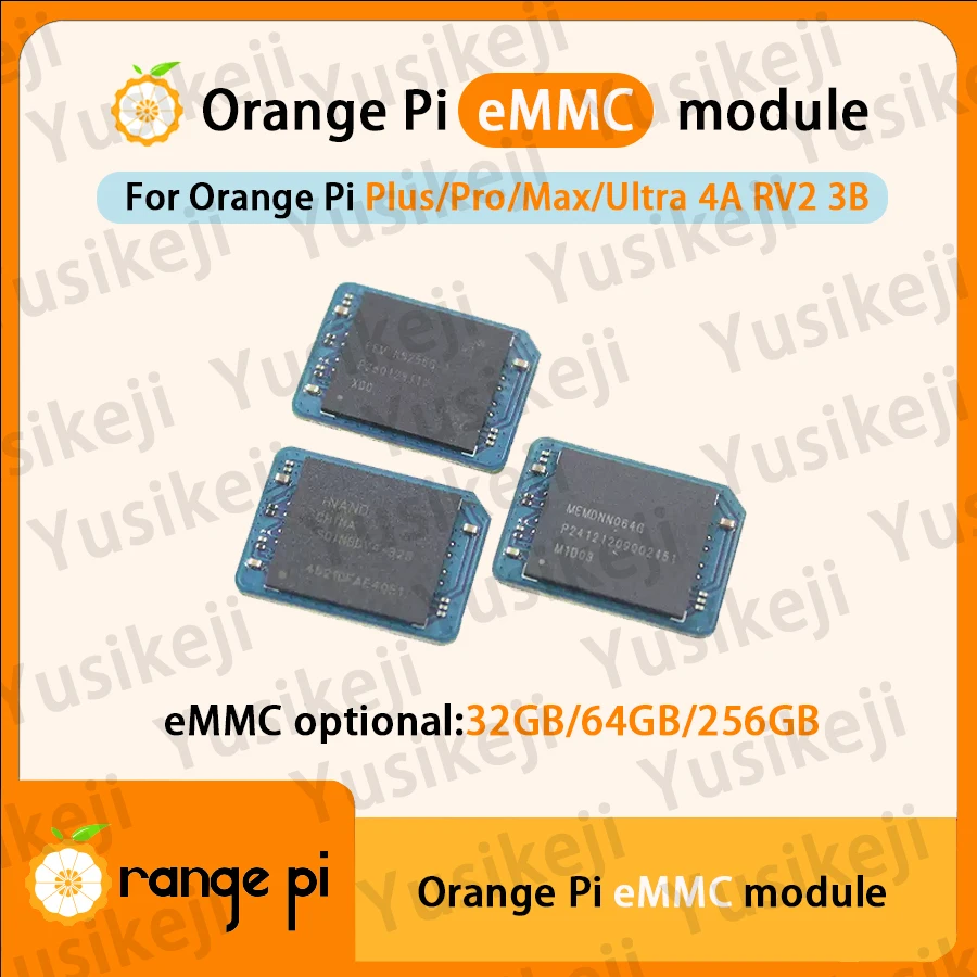 Orange Pi EMMC-Modul 32 GB / 64 GB / 256 GB 3D NAND Schnelle Lese- und Schreibgeschwindigkeiten für Orange Pi