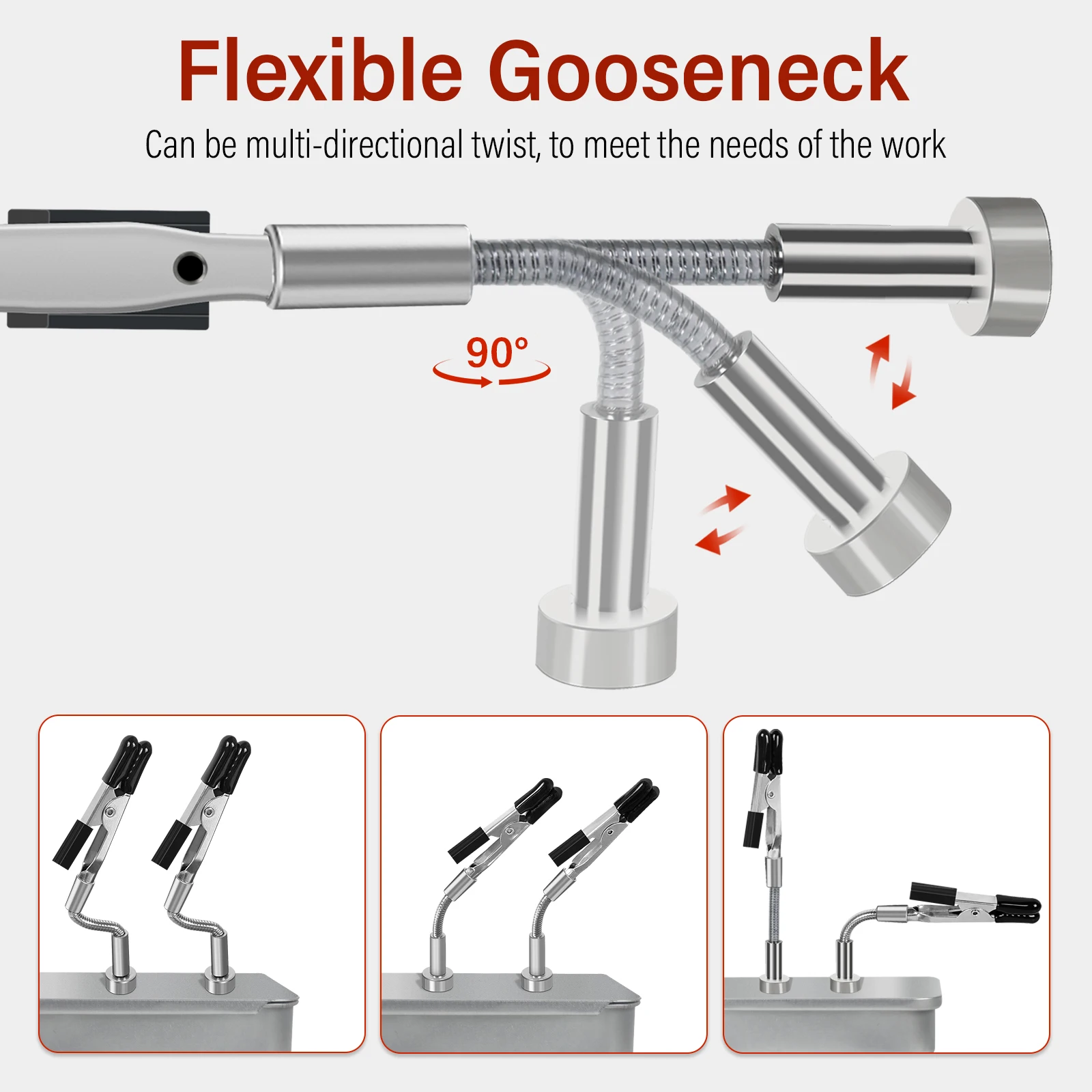 4/2-Arm Magnetische Löt-Hilfszange, Flexible Dritte Hand, PCB-Klemme – Bild 4