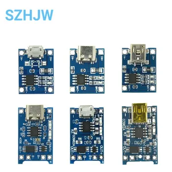 Typ-C Micro Mini USB 5V 1a 18650 tp4056 Lithium-Batterie lade modul Lade karte mit Schutz Doppel (10 Stück)