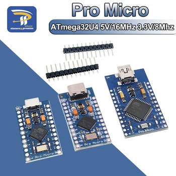 Typ-C MINI USB Pro Micro Für Arduino ATmega32U4 5V/16MHz 3,3V/8Mhz Modul mit 2 Reihe Pin Header Leonardo USB