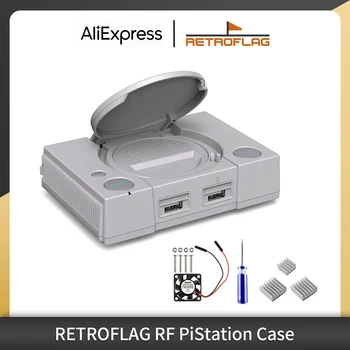 Retroflag-PiStation-Hülle für Raspberry Pi 4, Modell B, Retroflag-PSPi-Hülle, kompatibel mit Raspberry Pi